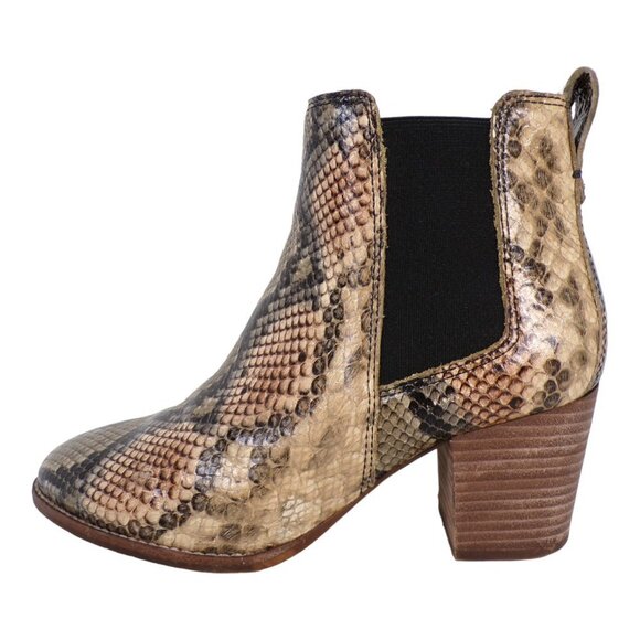 Madewell The Regan Chelsea Boot in Snake Embossed Leather Size 7 #1082 - Picture 2 of 12